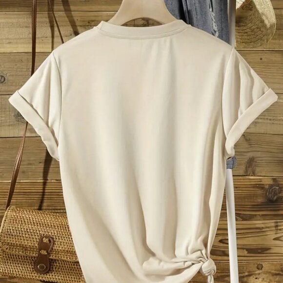 Apricot / XL(12) Short Sleeve T-Shirt. Women's Clothing - Picture 2 of 3